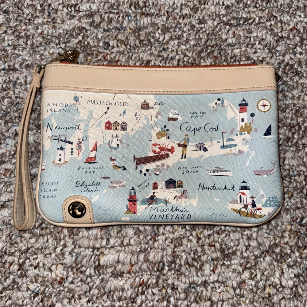 Spartina Northeastern Harbors Scout Wristlet 449 New England Coast Guard Purse